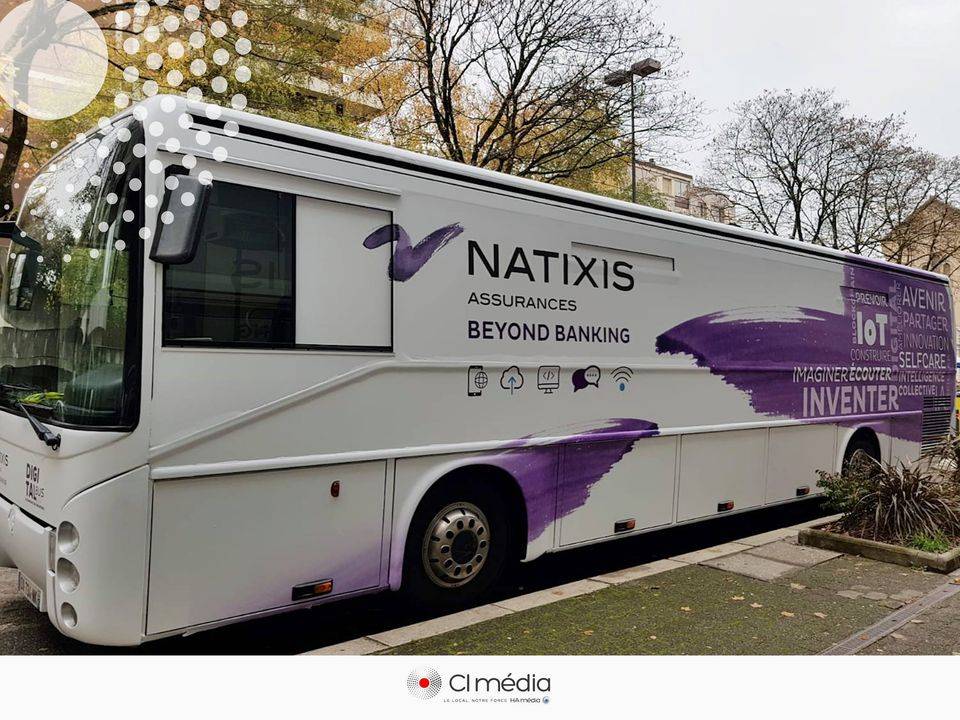 Le bus événementiel Natixis pour du 100% digital, lancez vous également !