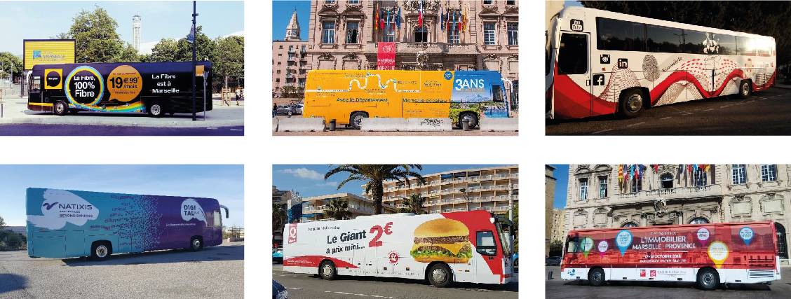 Pourquoi choisir le covering total de bus pour son affichage publicitaire? dans le sud de la France
