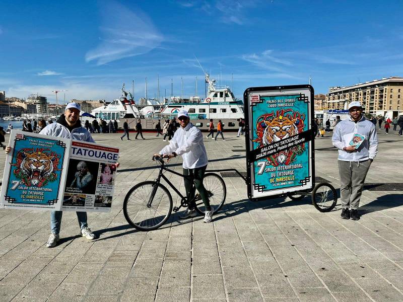 Opération de Street Marketing pour le Salon du Tatouage